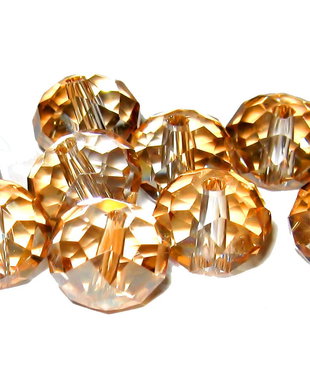 Cristale din sticla, 10x8 mm, topaz deschis
