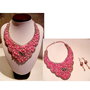 Set " broderie de perle roz"