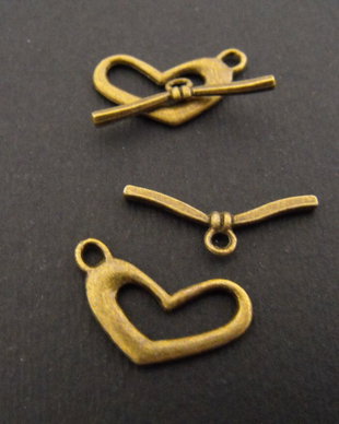 INCHIZATOARE BRONZ INIMIOARA - 22 X 13 MM