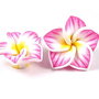 Margele din polimer, 20x8 mm, floare roz