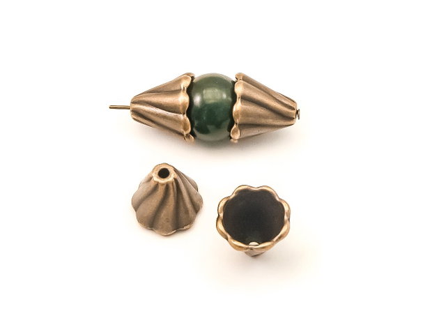 Conuri, finisaj cupru antichizat, 12,5x11,5 mm (cod 8-190)
