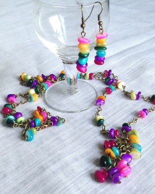 Colier cu margele Mixed Rainbow