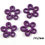 4079 - 10 buc Charms lemn floare mov