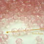 (10 buc) Cristale fatetate roz din acril de aprox 6 mm