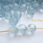 (10 buc) Cristale fatetate bleu din acril de aprox 6 mm