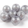 Perle creponate, 8 mm, gri deschis