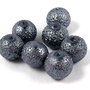 Perle creponate, 8 mm, gri