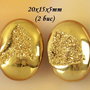 4061 - SET cabochoane agate druzy electroplacate