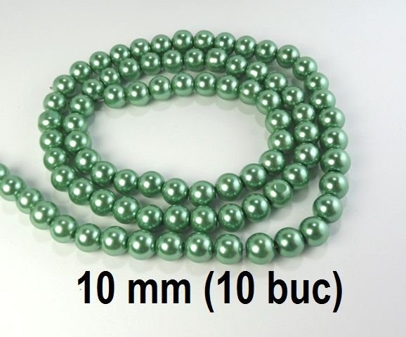 Perle de sticla, 10 buc, PS-VL 10 mm