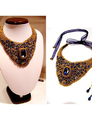 Set " albastru cobalt auriu"