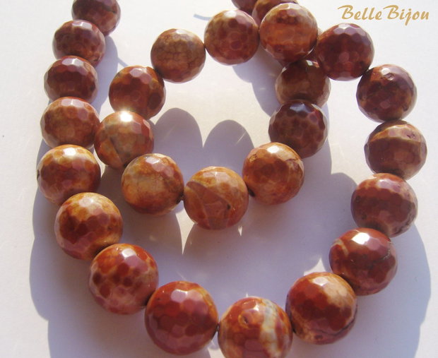Agate fatetate caramizii 13-14 mm