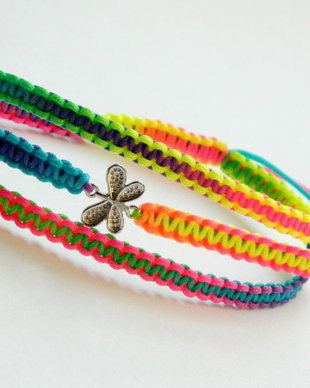 Bratara curcubeu - Silver Butterfly