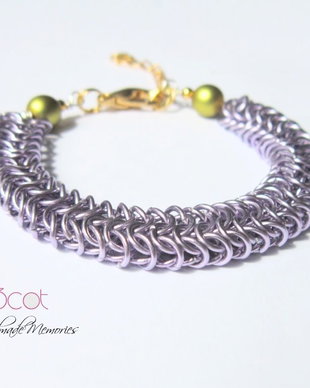 Bratara chainmail -lila