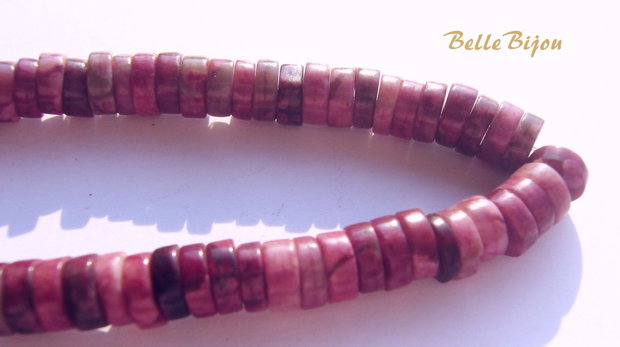 (5 buc) Jasper heishi aprox 6-7x2-3 mm