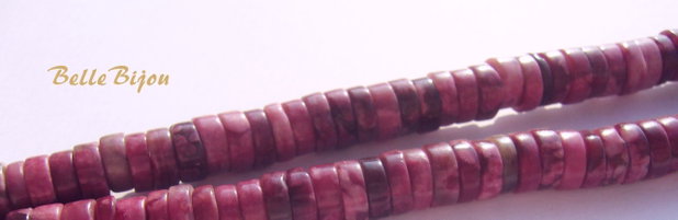 (5 buc) Jasper heishi aprox 6-7x2-3 mm