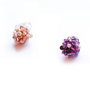 Classic girl - Inel cu cluster margele vintage roz- mov