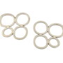 Conector, finisaj argintiu antichizat, 36,5x34 mm (cod 6-139)