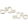 Conector, finisaj argintiu antichizat, 36,5x15 mm (cod 6-142)