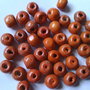 LML802 - margele lemn portocalii/caramizii 8 mm