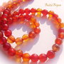 Agate fatetate culoarea carneolului aprox 6.5 mm
