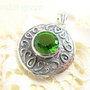 PANDANTIV ARGINTAT/CRISTAL VERDE PERIDOT