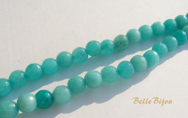 Agate fatetate bleu-vert aprox 6.5 mm