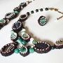 Set colier , bratara si inel- agate