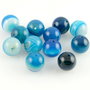 AJ1000 Agate dungate albastre, sfere de 10mm