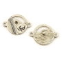 Conector, finisaj argintiu antichizat, 25,5x18 mm (cod 6-154)