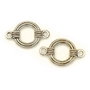 Conector, finisaj argintiu antichizat, 27x16,5 mm (cod 6-155)