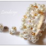 SET BRATARA SI CERCEI ALB/IVORY/AURIU