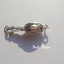 Inchizatoare ornamentala din argint .925 rodiat ovala aprox 21x6 mm