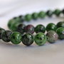 Ruby in zoisite, 7.5-8mm (2)