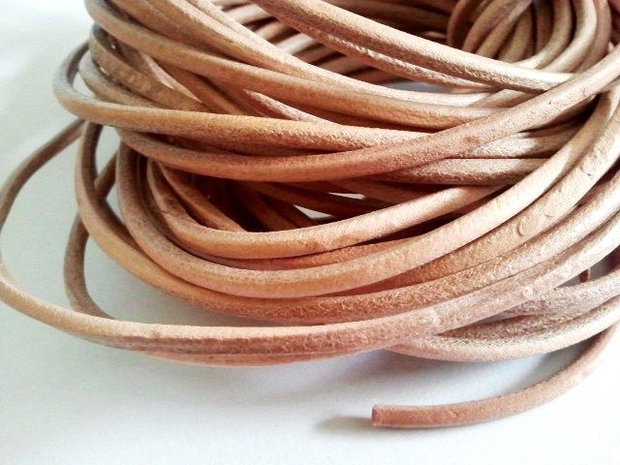 1m snur piele naturala 3mm (ELGE 01)