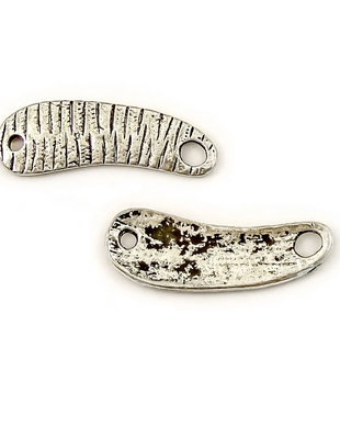 Conector, finisaj argintiu antichizat, 29x10 mm (cod 6-159)