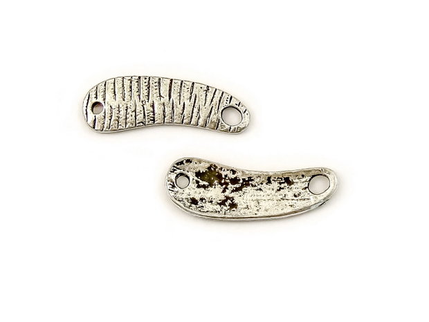Conector, finisaj argintiu antichizat, 29x10 mm (cod 6-159)