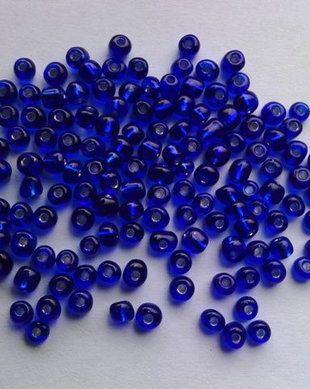 LMN405 - (50g) margele nisip albastru-indigo 4 mm