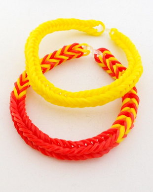 Bratara '' Rubber'' galben/rosu
