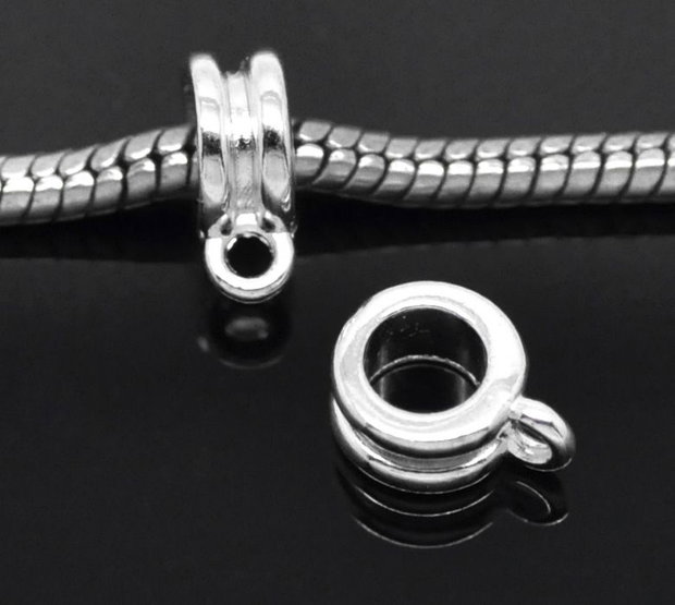 1b agatatoare placata argint tip pandora 11x8mm (SPLAK 19)
