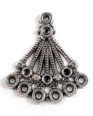 Candelabru, argintiu antichizat, 25x27 mm