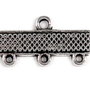Link din aliaj metalic, argintiu antichizat, 18x10 mm