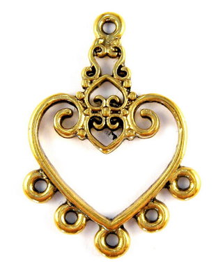 Candelabru, auriu antichizat, 21x30 mm