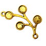 Link din aliaj metalic, auriu, 18x32 mm