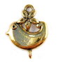 Link din aliaj metalic, auriu antichizat, 22x18 mm