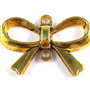 Link din aliaj metalic, auriu antichizat, 21x14 mm