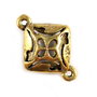 Link din aliaj metalic, auriu antichizat, 17x24 mm