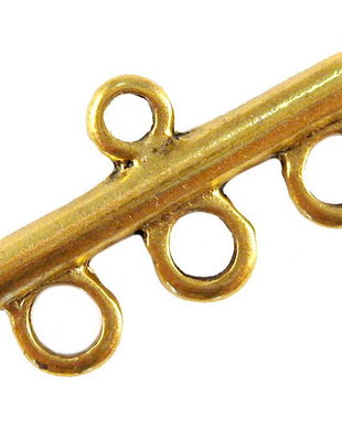 Link din aliaj metalic, auriu antichizat, 12x21 mm