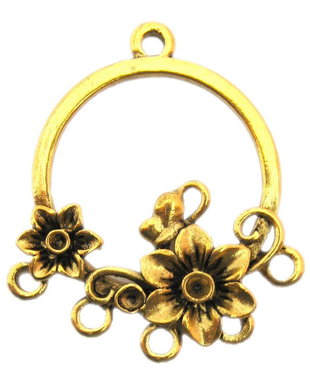 Candelabru, auriu, 28x34 mm