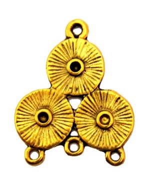 Candelabru, auriu, 18x23 mm