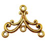 Candelabru, auriu antichizat, 27x20 mm